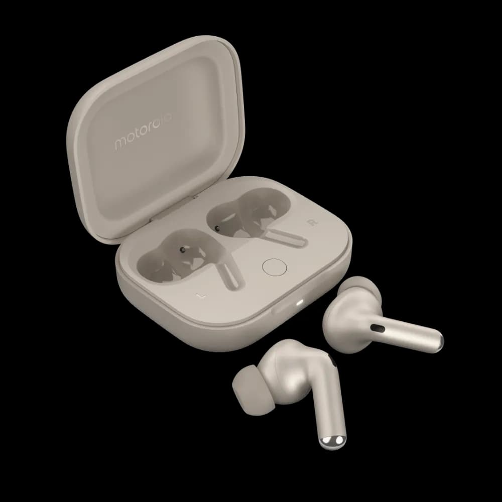 Fones de Ouvido Motorola Buds+ Tws Sound By Bose Xt2441-1 Gris Greige