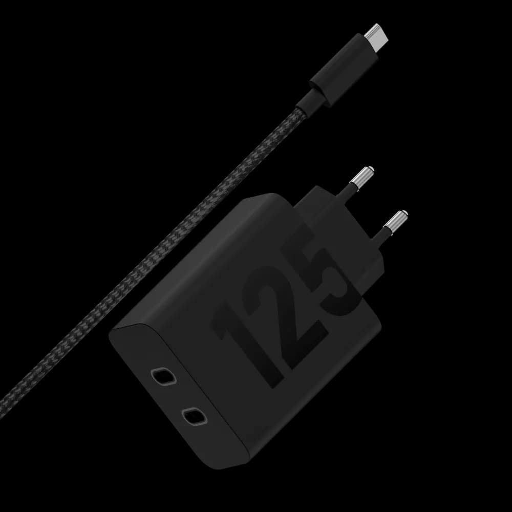 Carregador Motorola Turbopower Mcd-1259 125W Dual USB-C Preto