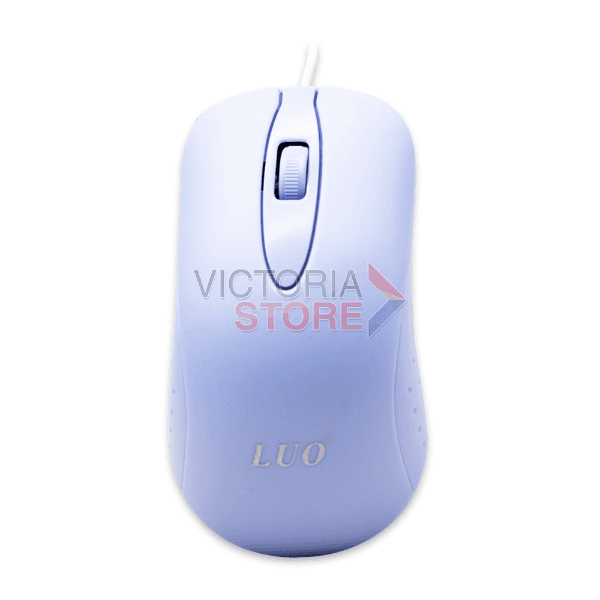 Mouse com Fio Luo Business Optical Lu-3048 1000DPI USB-A Azul Claro