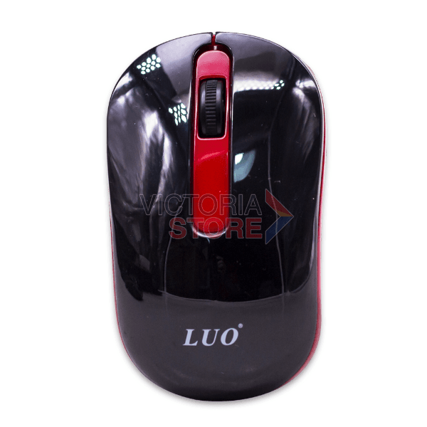 Mouse Sem Fio Luo Lu-3045 1000 Dpi USB-A Preto/Vermelho