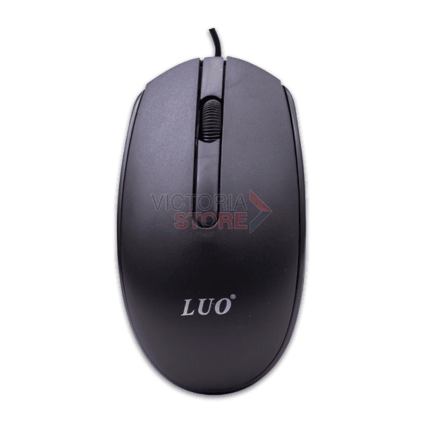 Mouse Óptico com Fio Luo Lu-3049 1000DPI USB-A Preto