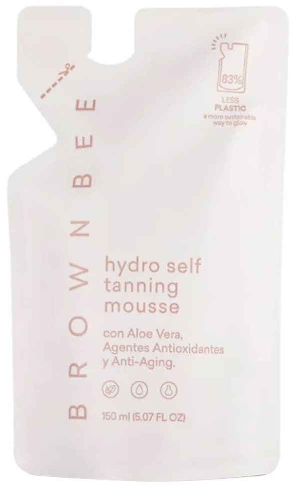 Mousse Bronzeador Brown Bee Hydro Self Tanning com Aloe Vera Anti-Aging - 150mL