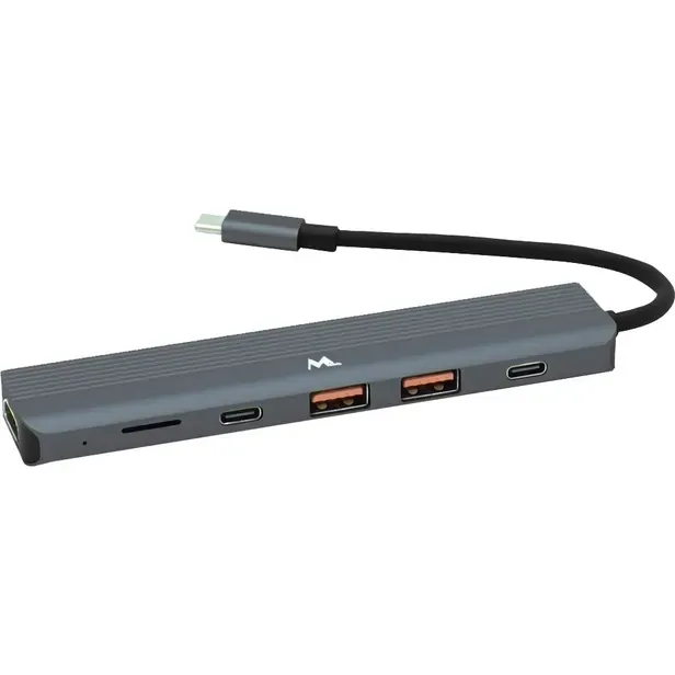 Hub Mtek Ds-61TC 6P USB 3.2 Slim Type-C Prateado