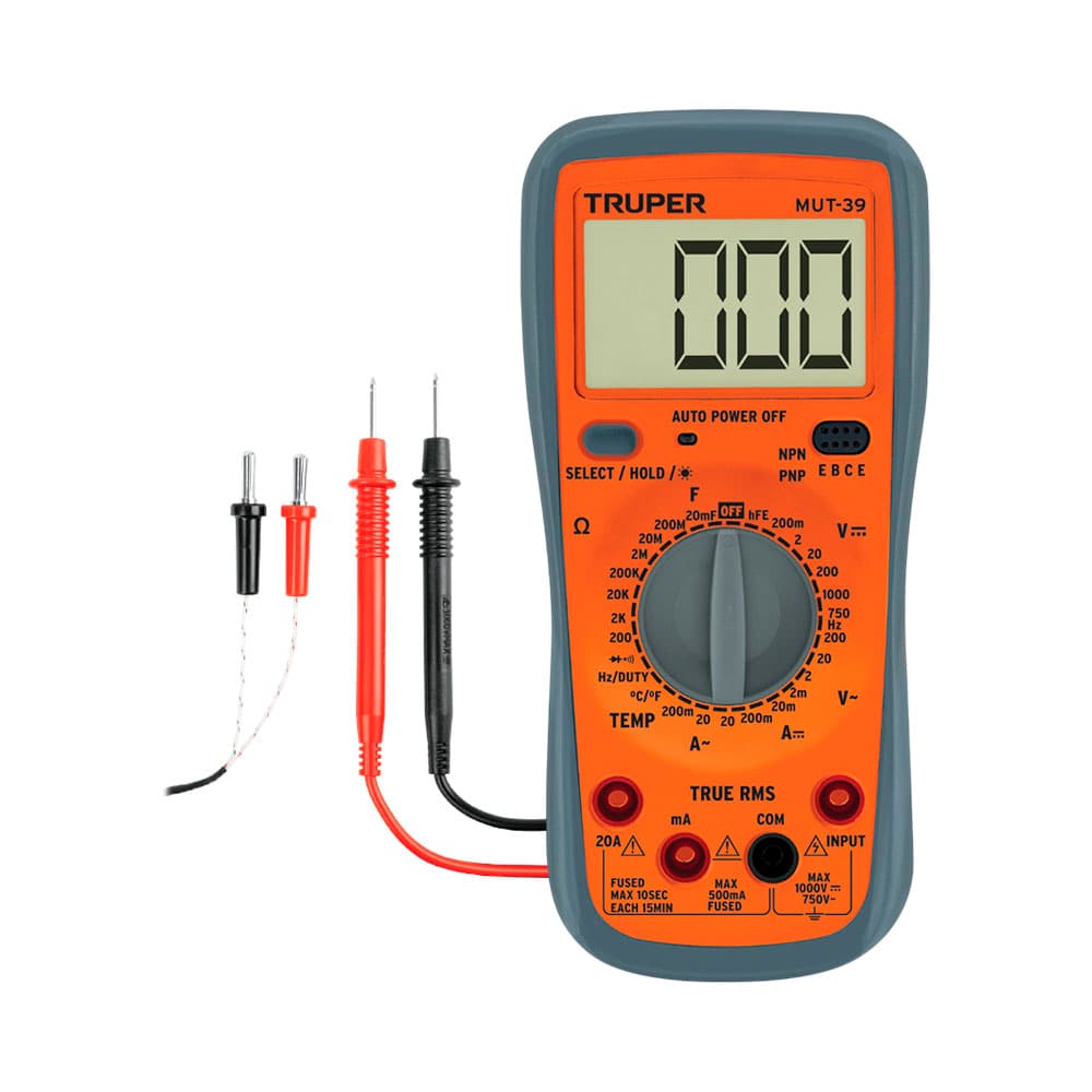 Multímetro Digital Profissional Truper Mut-39 9V