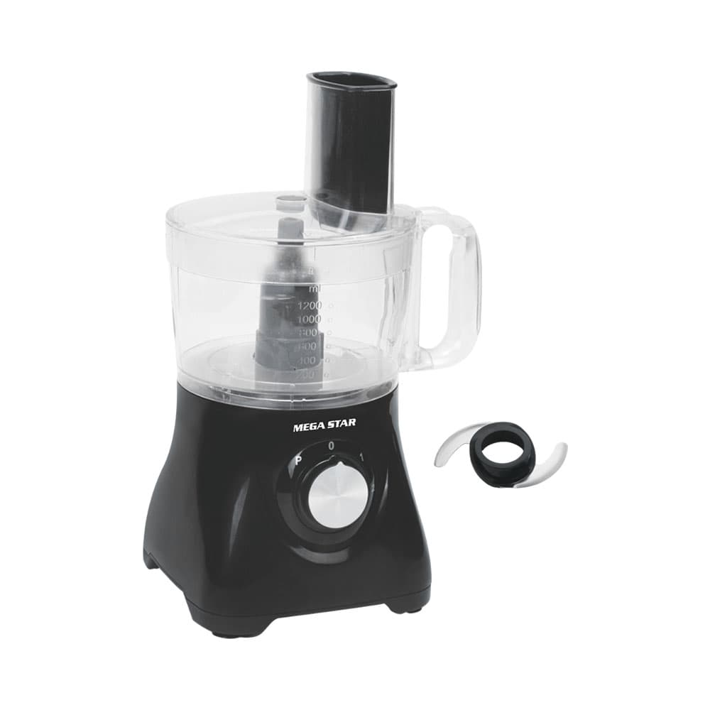 Multiprocessador de Alimentos Mega Star Sg501 1.2L 500W 110V Preto