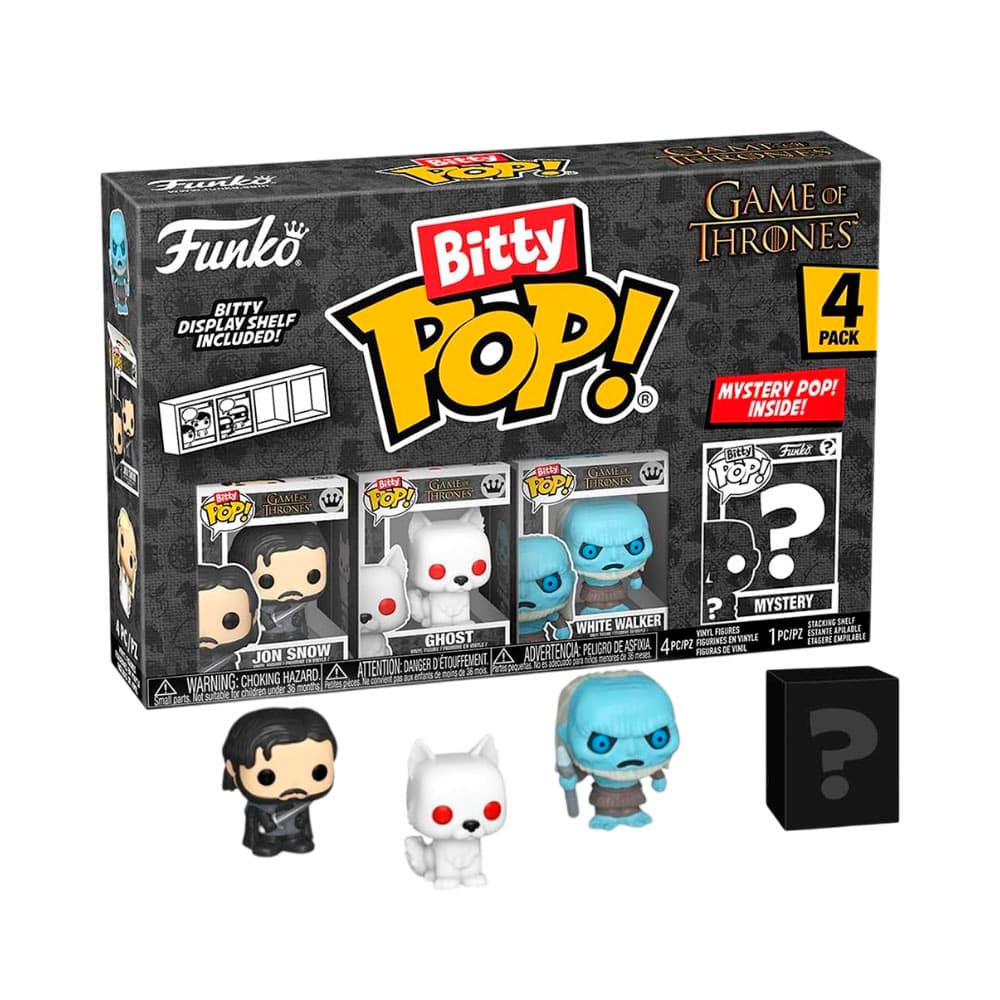 Boneco Funko Pop Games of Thrones Jhon Snow Ghost White Walker 4 Peças