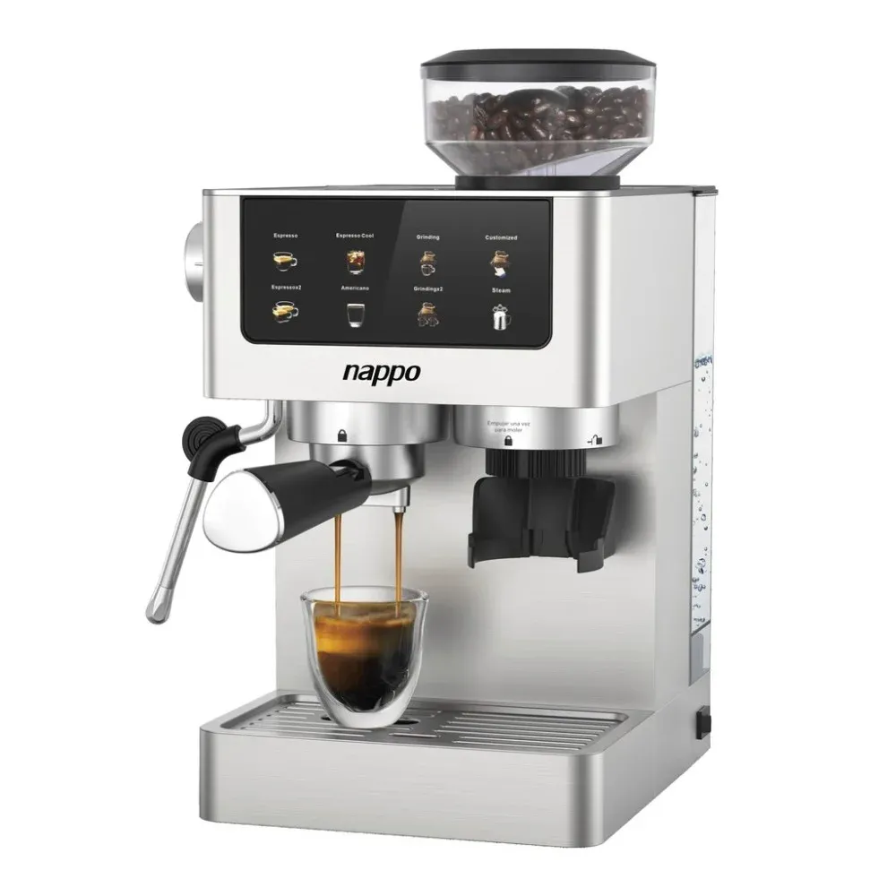 Cafeteira Espresso Barista 6 Em 1 com Moedor e Espumador Nappo Nec-339 220V