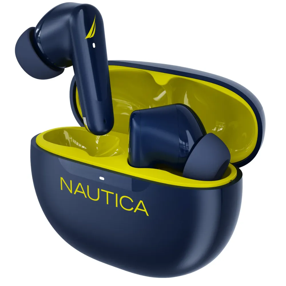 Fones de Ouvido Nautica T200+ Earbuds Tws Bluetooth Navy Yellow