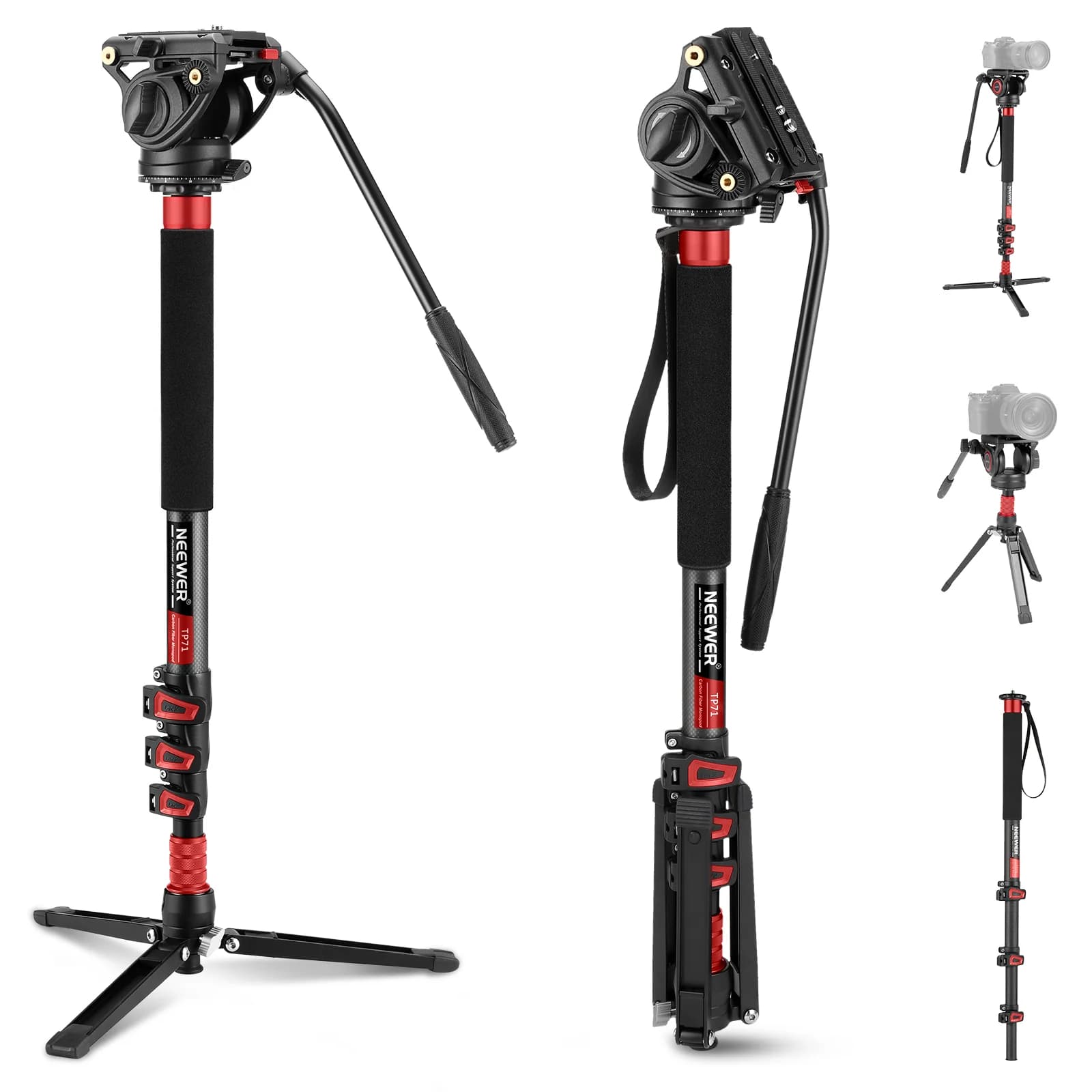 Tripé Neewer Fibra de Carbono Tp71