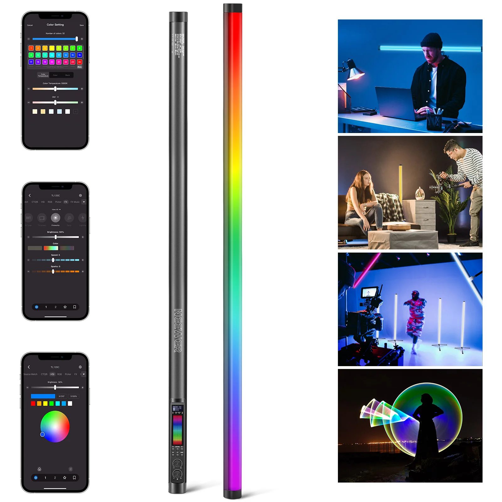 Tubo de Luz LED Neewer TL120C