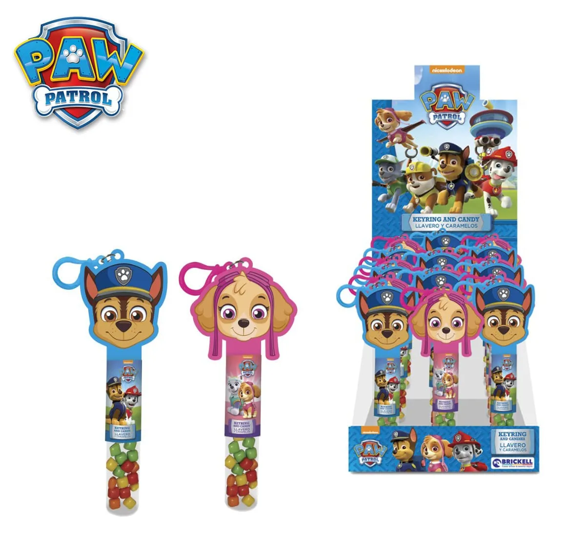 Nickelodeon Caramelos En Tubo C/llavero Varios Brick