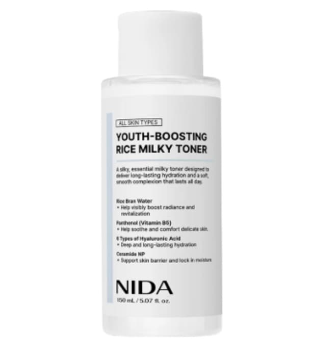 Tônico Facial Nida Youth Boosting Rice Milky Toner 150ml
