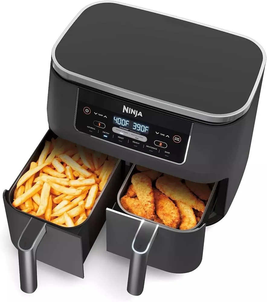 Air Fryer Ninja Dz201 com 2 Cestas 7,6Lts 1690W 110V