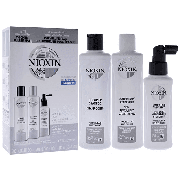 Kit Nioxin 1 (3Pcs) Shampoo + Condicionador + Tratamento
