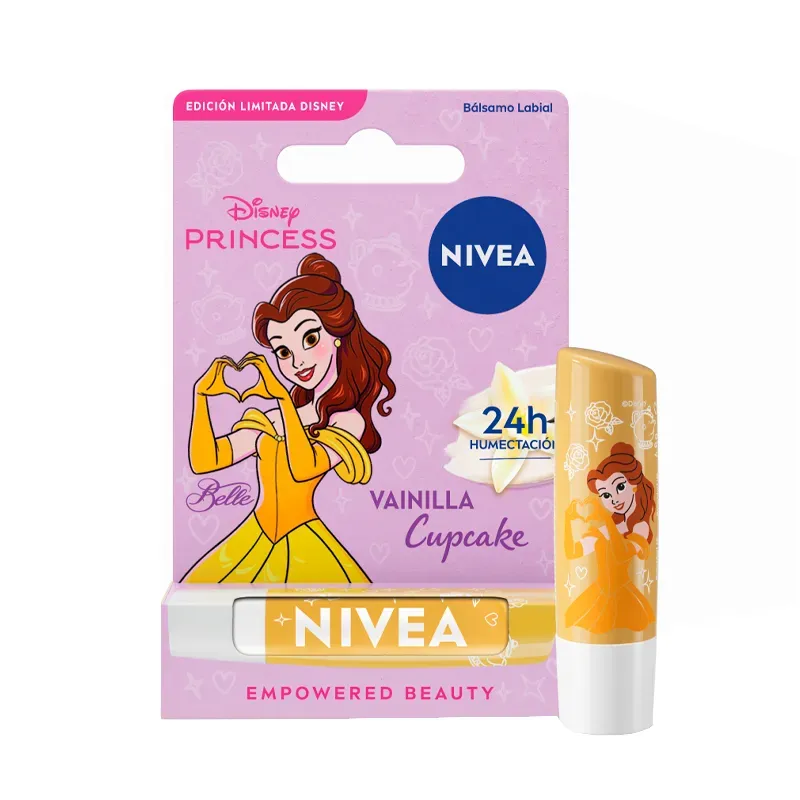 Bálsamo Labial Nivea Disney Princess Belle Vainilla 4.8G