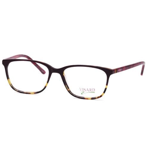 Óculos de Grau Visard 2069 Feminino Tamanho 53-17-140 C6 Marrom e Bordo