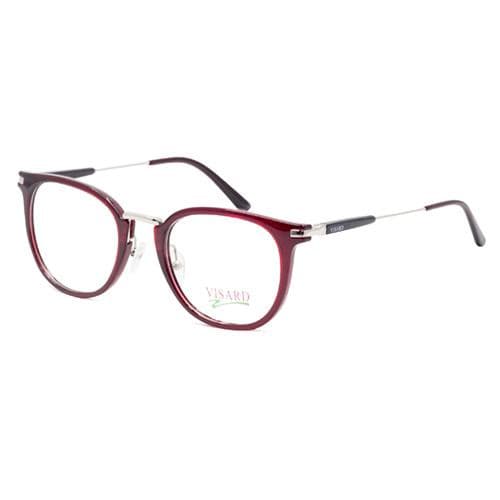 Óculos de Grau Visard Cd0606 Feminino Tamanho 50-20-140 C11 Vermelho Escuro e Preto