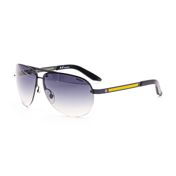 Óculos de Sol Fashion Baqzi 2043 C1 Tam. 66-10-130 - Preto/Azul