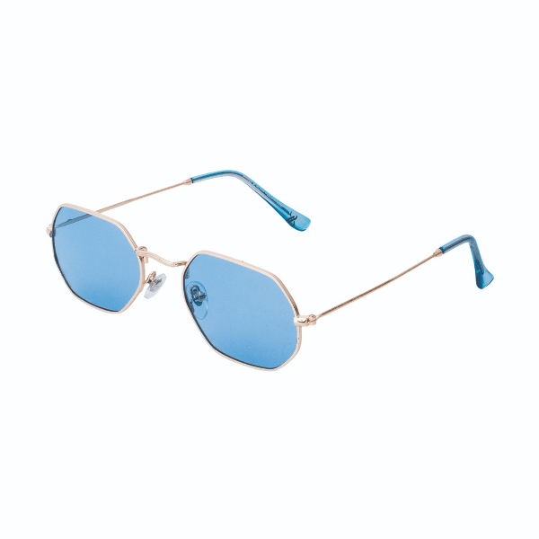 Óculos de Sol Feminino Daniel Klein Dk4184-C5 Dourado/Azul
