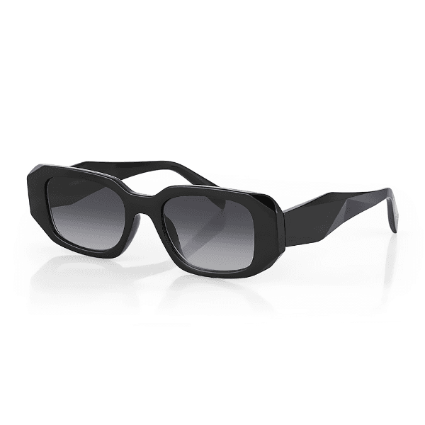 Óculos de Sol Feminino Daniel Klein Dk4319-1 Estilo Retangular Preto