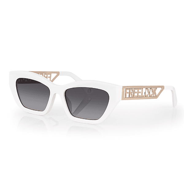 Óculos de Sol Feminino Freelook F1002-4 Branco/Rose Gold