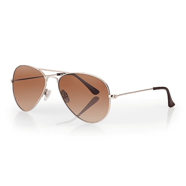 Óculos de Sol Masculino Daniel Klein Dk3261-3 Estilo Aviador Marrom Dourado