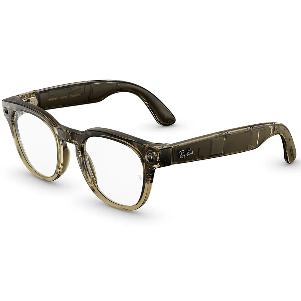 Armação de Grau Ray Ban Meta Scriber Optics Gen 2 Rw7002 Shiny Transparent Stone Beige L/49mm