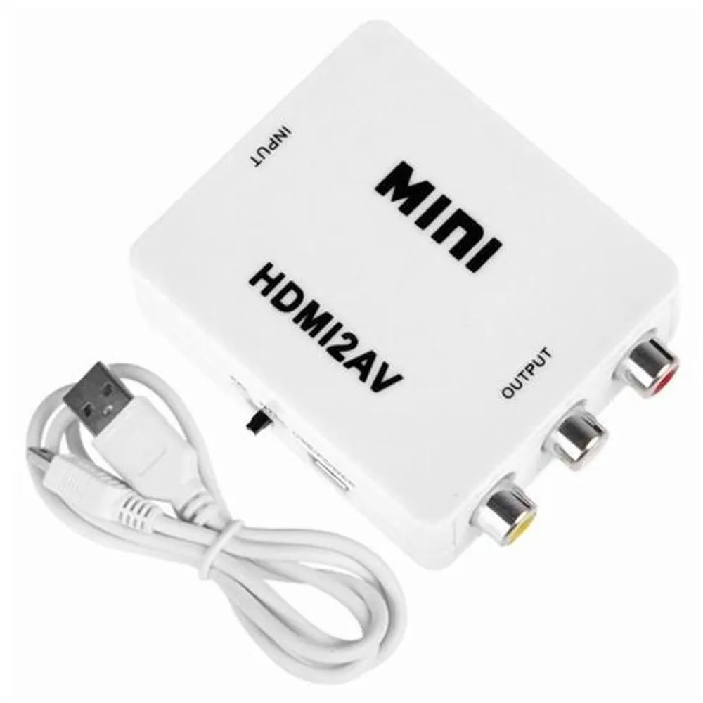 Adaptador Conversor HDMI para Av Full HD 1080P Branco
