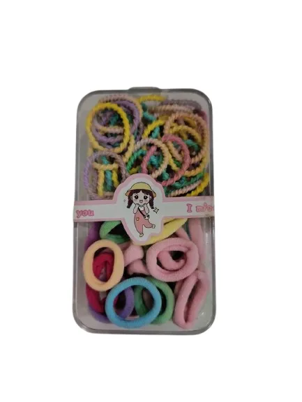 Goma para Cabelo Original 50PC Colorido