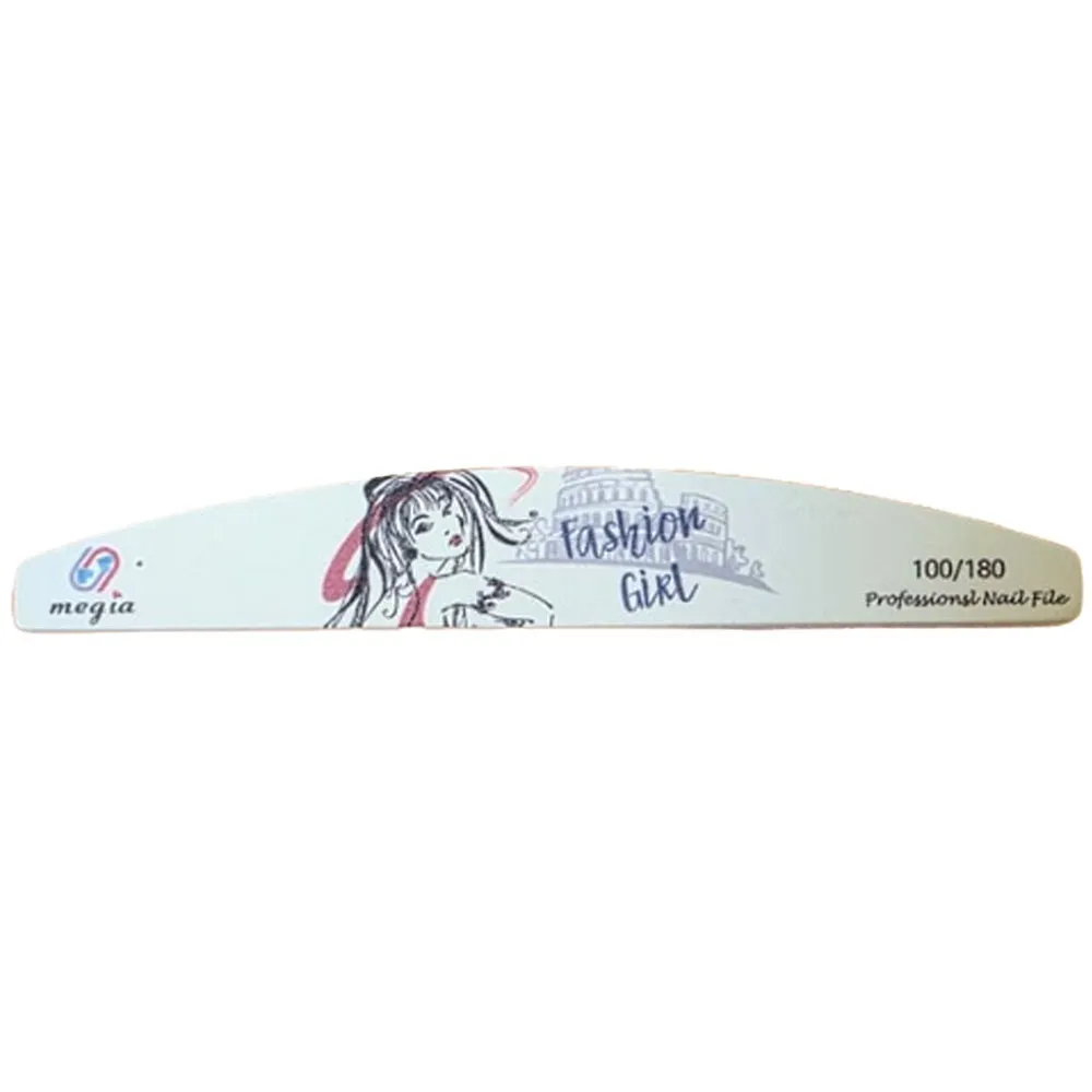 Lixa de Unhas Original Fashion Girl Mz-164 Branco/lilás/rosa