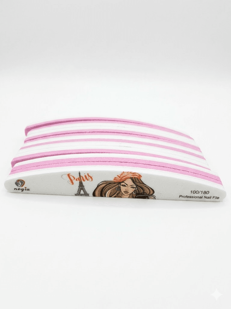 Lixa de Unhas Original Rosa/Branco