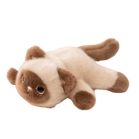 Pelúcia Original com Ímã Gato Siamês Mz-355 Marrom