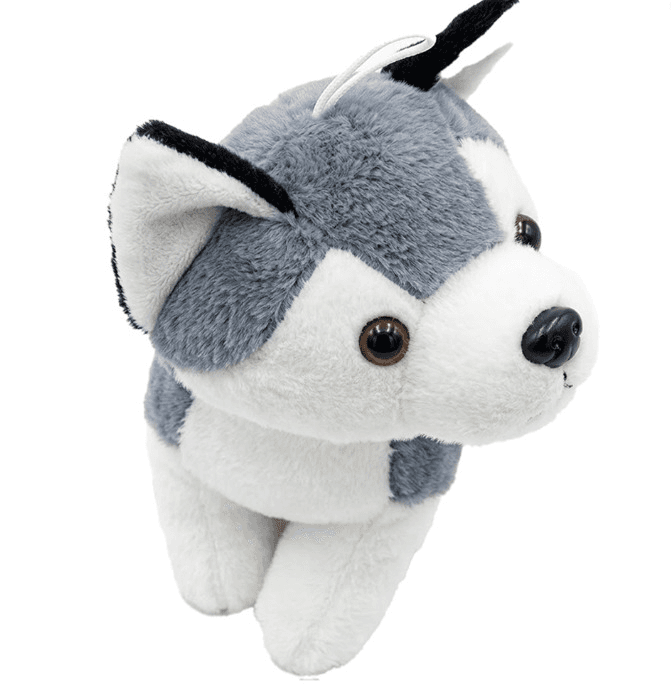 Pelúcia para Cachorro Original Husky 24 Cm Cinza