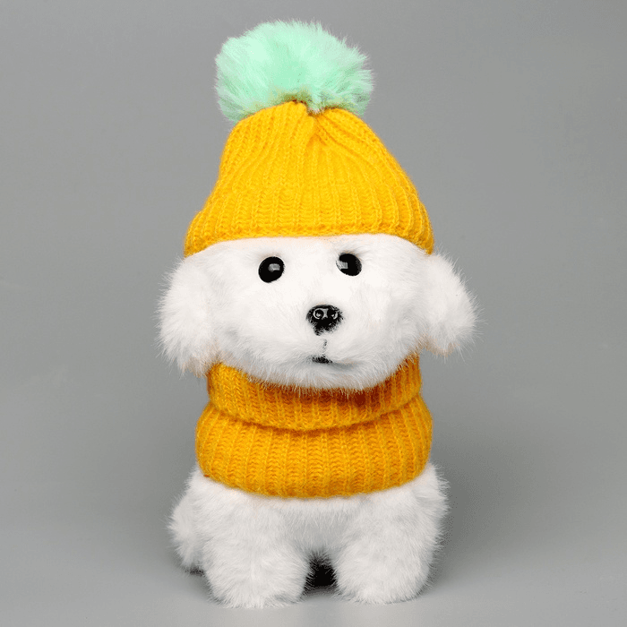 Brinquedo Pelúcia Cachorro Original Invierno Amarelo 20CM