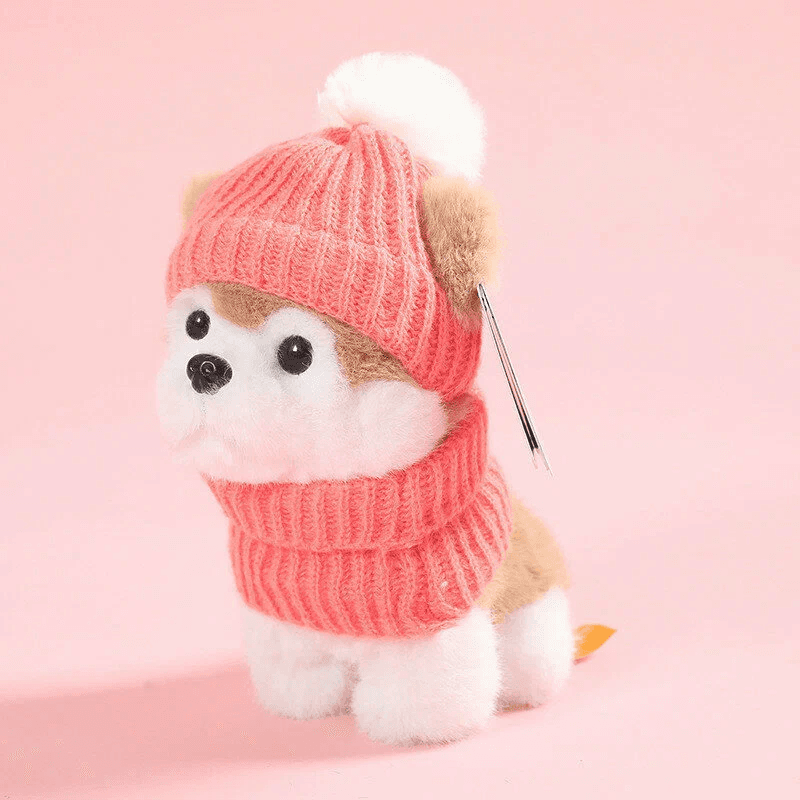 Brinquedo Pelúcia Cachorro Original Invierno Rosa 20CM