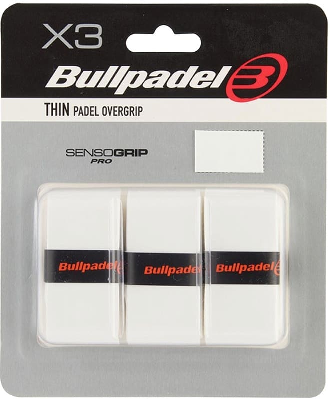 Overgrip Bullpadel Thin Sensogrip Pro para Raquete - Branco (3 Unidades)