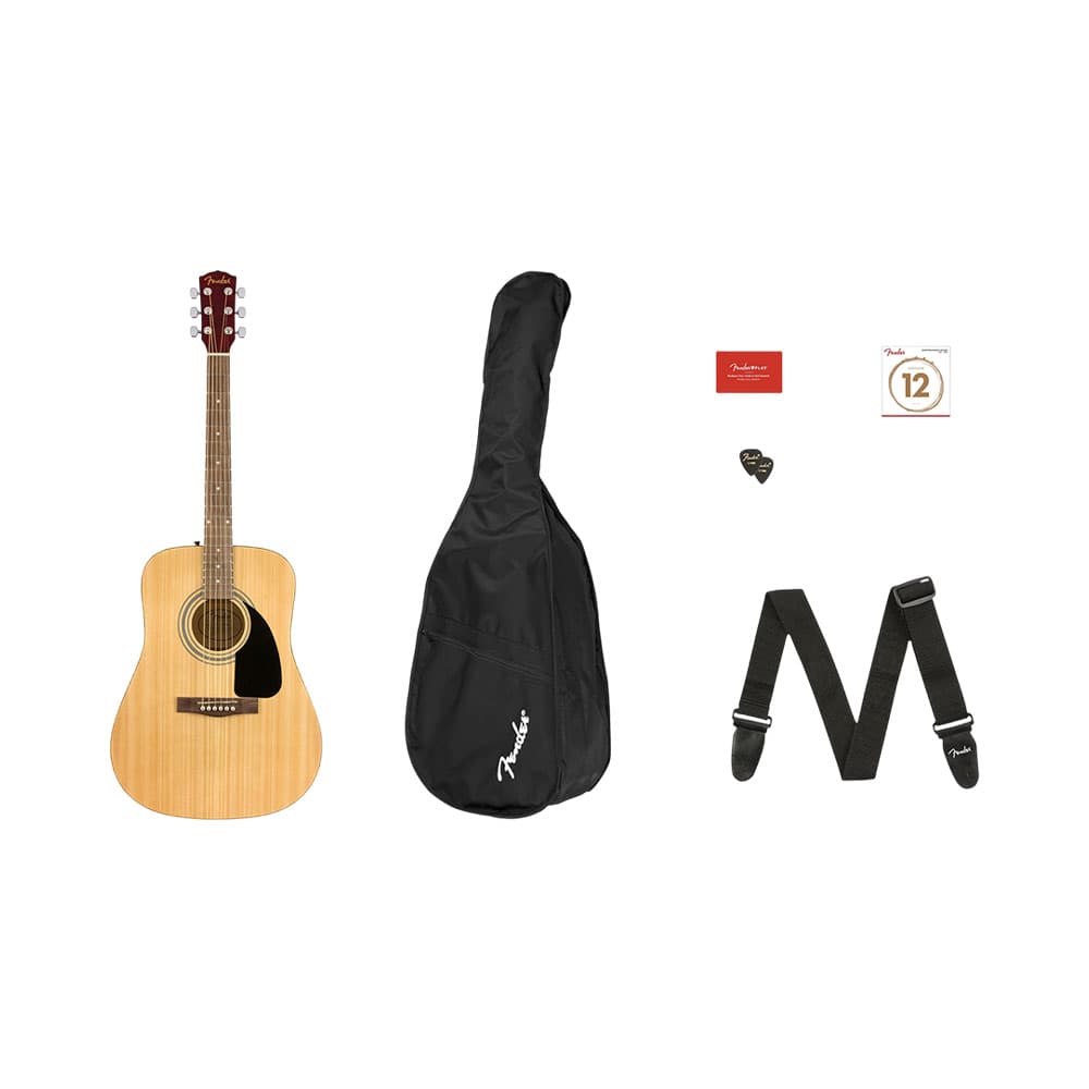 Pacote de Guitarra Acústica Fender Fa-115 Dreadnought