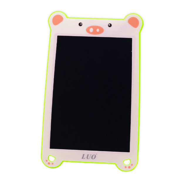 Painel de Escrita Luo LCD 8.5 Polegadas Lu-A68 Digital Gráfico Eletrônico Portátil Placa de Desenho Manuscrito Pad para Crianças Adultos Casa Escola Escritório - Rosa/Verde