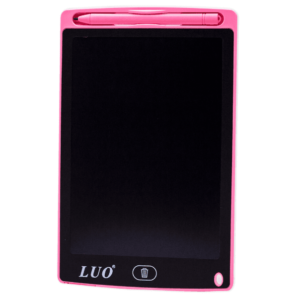 Painel de Escrita Digital Gráfico Eletrônico Portátil Luo Lu-A71 LCD 8.5" Placa de Desenho Manuscrito Pad para Crianças Adultos Casa Escola Escritório - Rosa