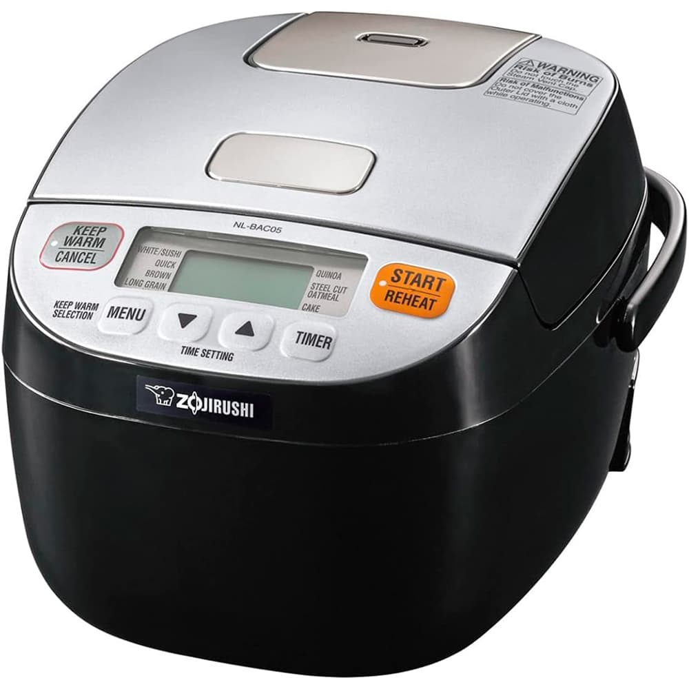 Panela Elétrica de Arroz Zojirushi Nl-BAC05SB Micom 3 Xícaras 1L 110V Preto/Prata