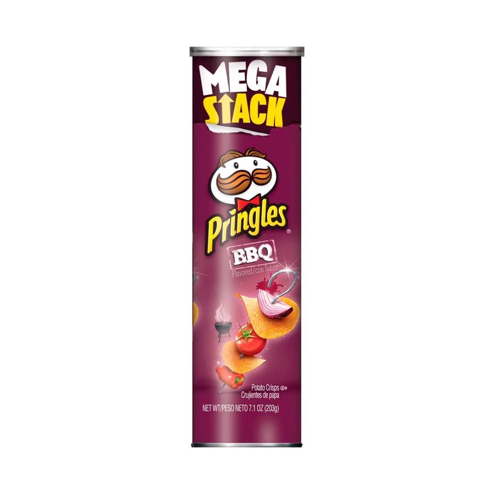Batatas Fritas Pringles Barbecue Party Stack 203G