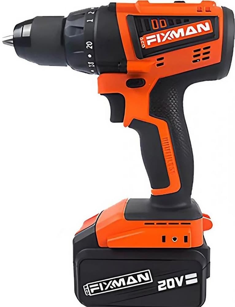 Parafusadeira e Furadeira de Impacto Fixman 20V 55Nm Luz LED Fl104001-09 (2X Baterias)