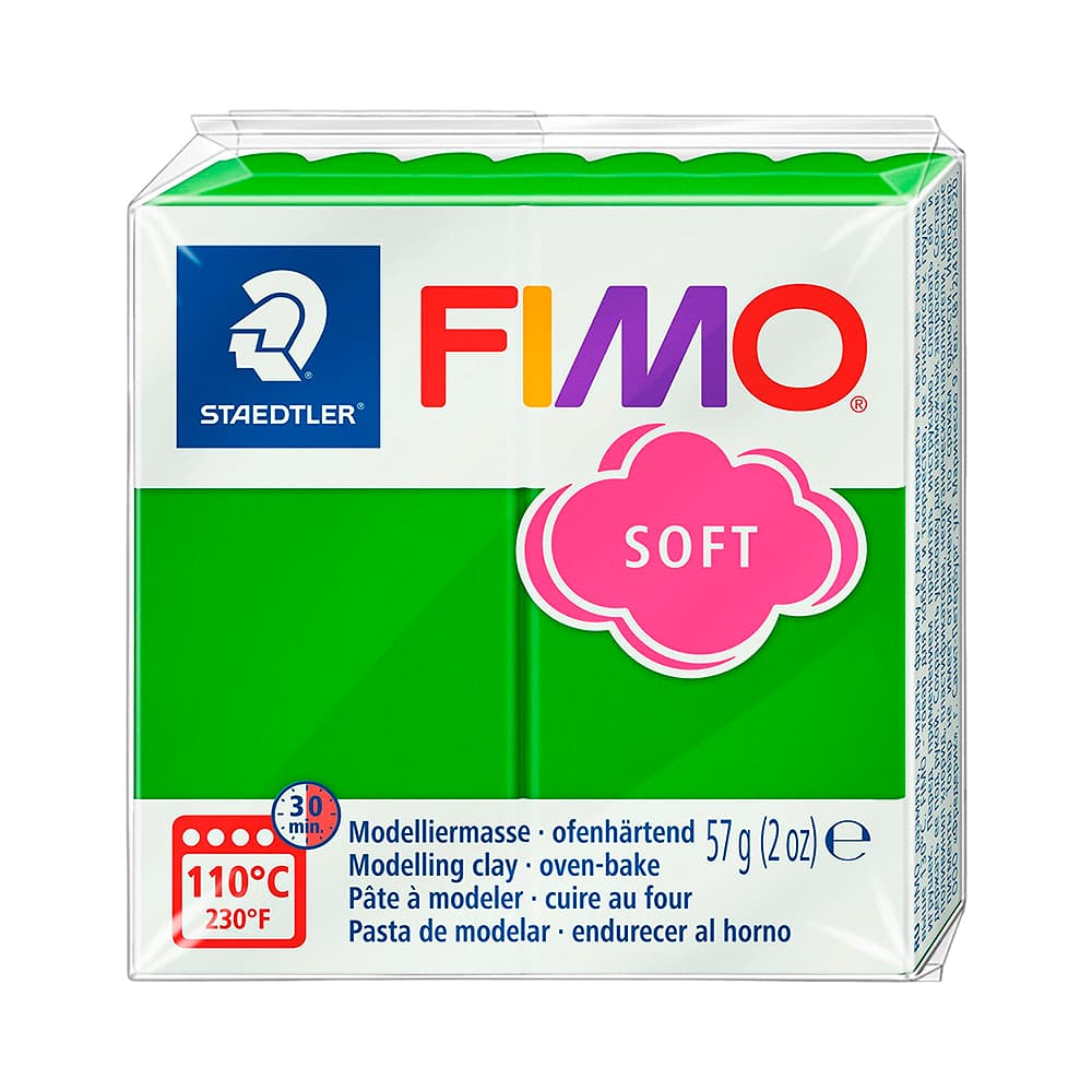 Massa de Modelar Fimo Soft 8020 0370 A4 57G Verde Tropical