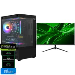 PC Montado Gamer Intel Core i7 8700 de 3.2GHz 16GB de RAM / 512GB SSD / GeForce GTX1660S 6GB - Preto + Monitor