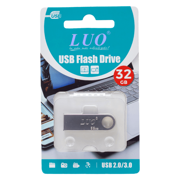 Pendrive Luo Flash Driver USB 2.0/3.0 Prata 32GB