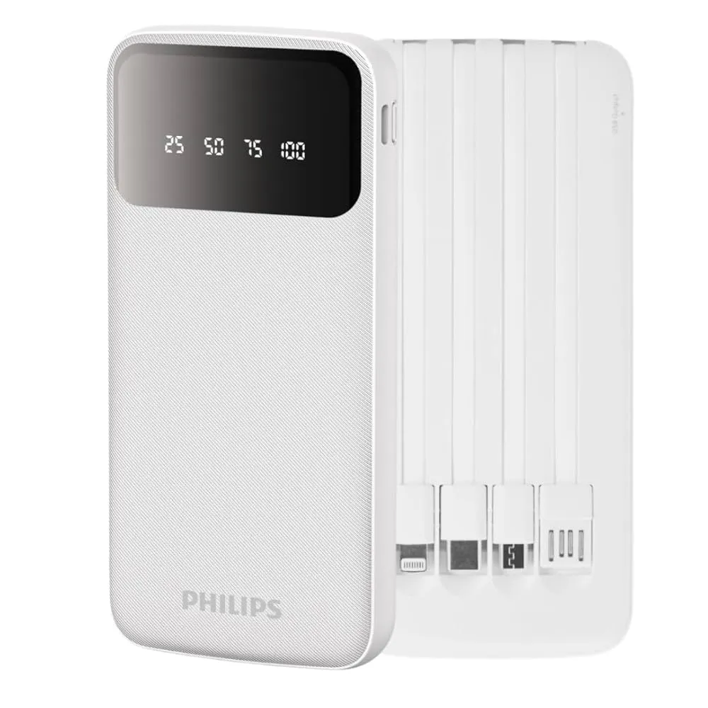 Power Bank Philips Dlp7710 10000mAh Branco