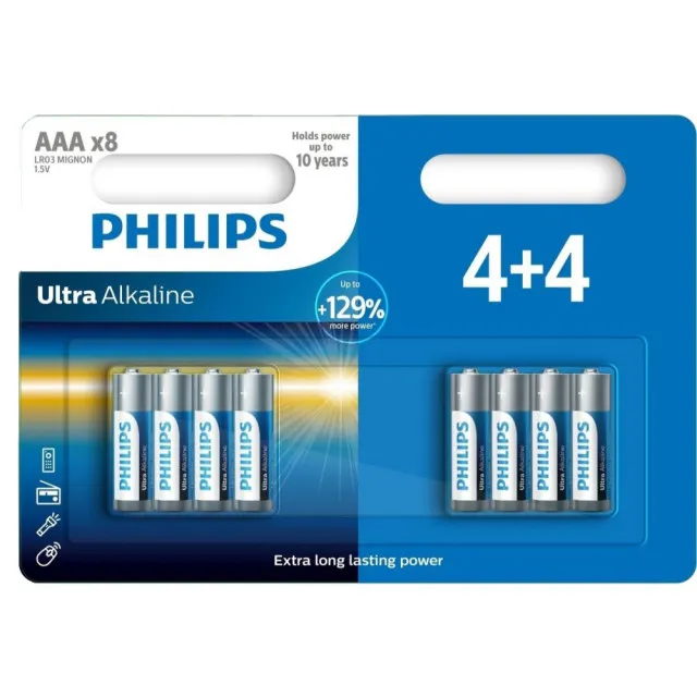 Pilha Philips LR03E8B/17 Aaa (8Pcs) Azul