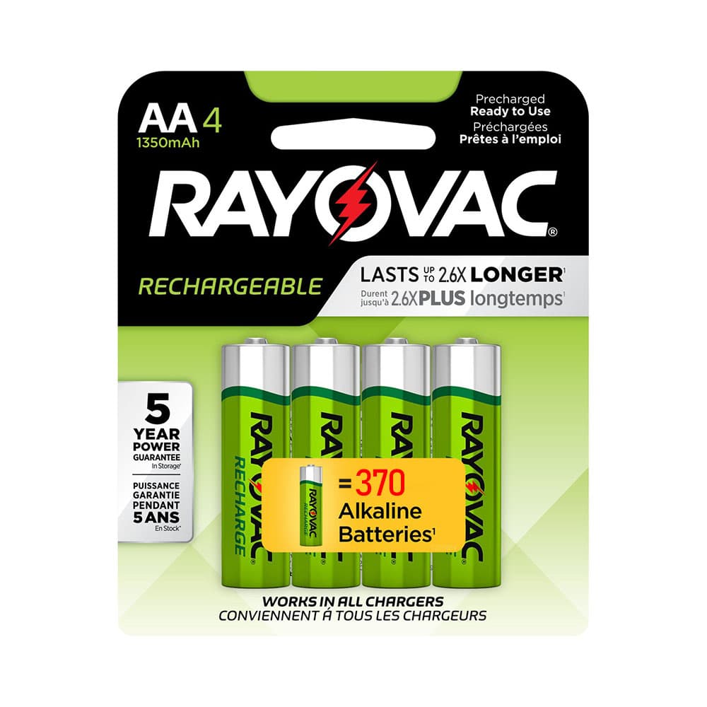 Pilha Recarregável Rayovac Aa 1350mAh 4 Unidades
