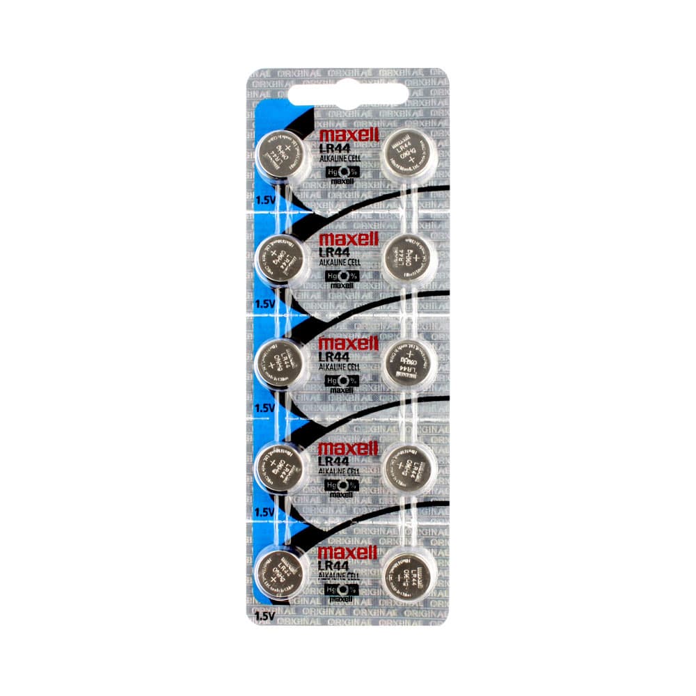 Pilhas Botão Maxell Lr44 1,5V 10 Unidades