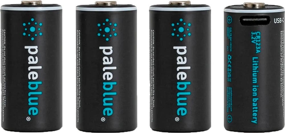 Pilha Aaa Recarregável Pale Blue USB-C 860mAh Cr-123A (4 Unidades)